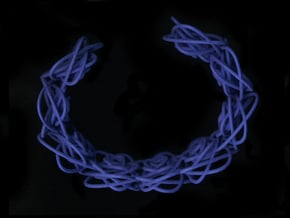Sprouted Spirals Cuff (Neat) in Blue Processed Versatile Plastic