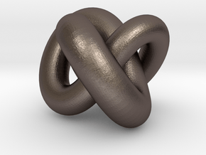 Torus Knot 01 in Polished Bronzed-Silver Steel