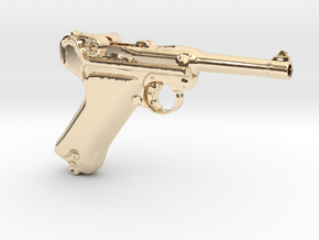 1/3 Scale German Luger  in 14K Yellow Gold