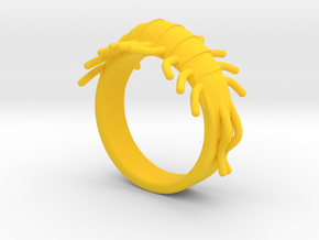 Millipede Ring 17mm in Yellow Processed Versatile Plastic