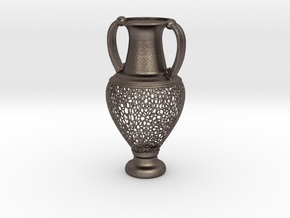 Vase 1717GV in Polished Bronzed-Silver Steel
