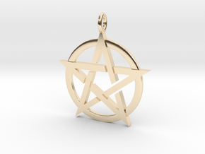 Pentagram Pendant in 14K Yellow Gold