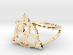 Triquetra ring in 14K Yellow Gold: 5 / 49