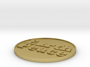 Peace on Earth in Natural Brass: Extra Small