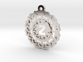 Magic Letter Z Pendant in Rhodium Plated Brass