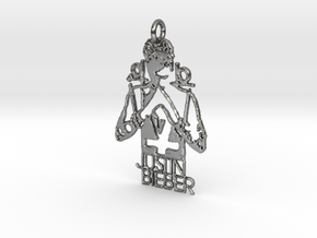 Justin Bieber Pendant - Exclusive Jewellery in Polished Silver