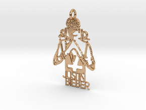 Justin Bieber Pendant - Exclusive Jewellery in Polished Bronze