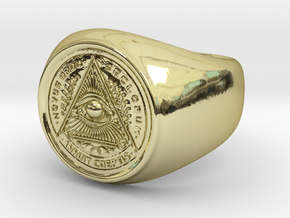 Illuminati Ring in 18k Gold Plated Brass: 6.25 / 52.125