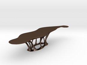 curved table_printed in Polished Bronze Steel: 1:200