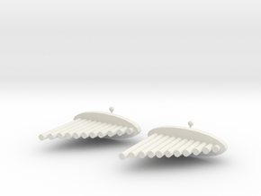 Pai Xiao Earrings in White Natural Versatile Plastic