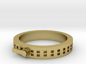 Zipper ring in Natural Brass: 3.25 / 44.625
