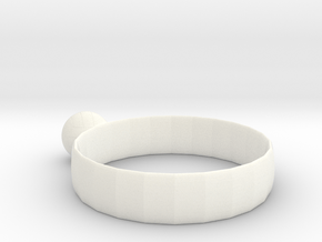 Ring of Volleyball in White Processed Versatile Plastic: Medium