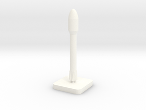 Mini Space Program, Falcon 9 Rocket in White Processed Versatile Plastic
