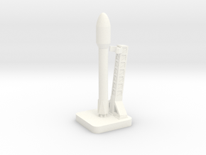 Mini Space Program, Falcon 9, tower in White Processed Versatile Plastic