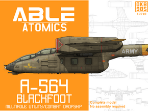 A-564 Combat Dropship in Smooth Fine Detail Plastic: 6mm