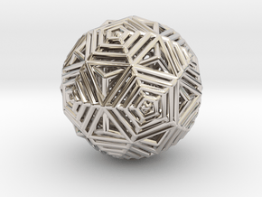 Dodecahedron to Icosahedron Transition in Rhodium Plated Brass