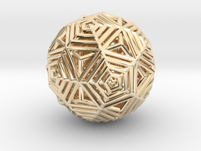 Dodecahedron to Icosahedron Transition in 14k Gold Plated Brass