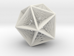 Icosahedron collapsing axis in White Natural Versatile Plastic