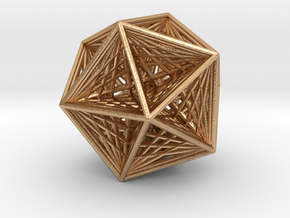 Icosahedron collapsing axis in Natural Bronze