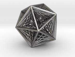Icosahedron collapsing axis in Natural Silver