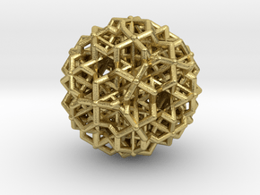 Hedron star Family Version 3 in Natural Brass