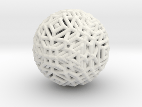 Cube to octahedron transition Version 1  in White Natural Versatile Plastic