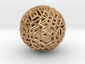 Cube to octahedron transition Version 1  in Natural Bronze