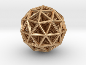 Geometric sphere with connected vertics in Natural Bronze