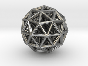 Geometric sphere with connected vertics in Natural Silver