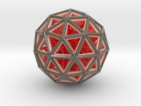 Geometric sphere with connected vertics in Glossy Full Color Sandstone