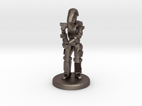 Battle Droid 20mm scale (25mm tall) in Polished Bronzed-Silver Steel