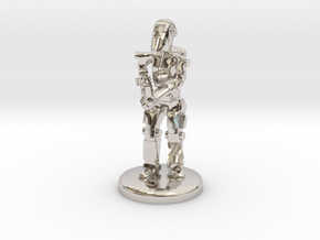 Battle Droid 20mm scale (25mm tall) in Platinum