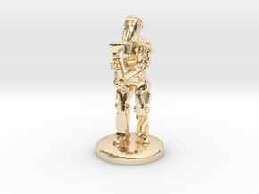 Battle Droid 20mm scale (25mm tall) in 14K Yellow Gold