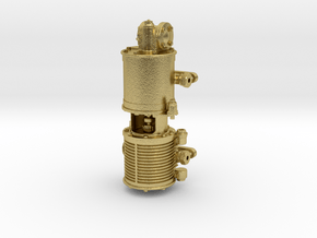 1:16 Scale Westinghouse 9.5'' Air Pump in Natural Brass