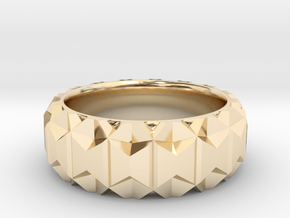Polygonal Ring in 14k Gold Plated Brass: 6 / 51.5