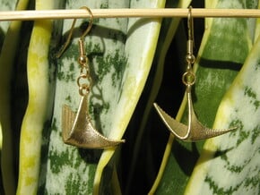 Parabolic 1 Earrings in Natural Brass