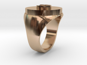 Jedi Order Secret Reveal Ring -Base in 14k Rose Gold Plated Brass