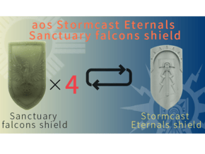 Sanctuary falcons shield in Tan Fine Detail Plastic