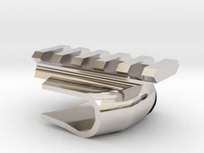 Front-Mounted Picatinny Rail For Skateboards in Rhodium Plated Brass