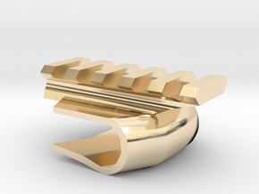 Front-Mounted Picatinny Rail For Skateboards in 14k Gold Plated Brass