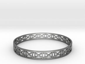 Tangentoidal Crown Curve Bracelet (001) in Fine Detail Polished Silver