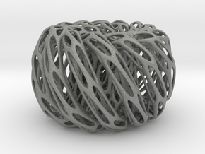 Perforated Twisted Double torus in Gray PA12