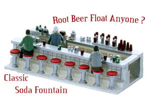 Soda Fountain Super Detailed HO Scale in Tan Fine Detail Plastic