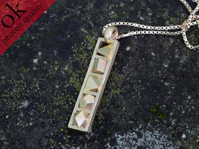 platonic solids pendant in Natural Brass