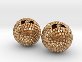 Fibonacci earrings in Polished Bronze
