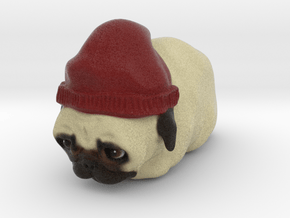 PugLoaf with Beanie in Natural Full Color Sandstone