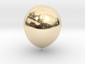 Balloon! in 14k Gold Plated Brass: Small