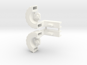 Ultra Magnus Arm Wheels (Deep Version) in White Processed Versatile Plastic