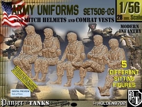 1/56 Mod-Unif Vest+Mitch Set506-03 in Tan Fine Detail Plastic