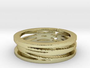 Brachial Plexus Ring in 18k Gold Plated Brass: 7.5 / 55.5